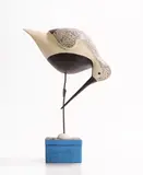Guy Taplin, Untitled, 'Plover' carved and painted driftwood on a metal and driftwood base with shell