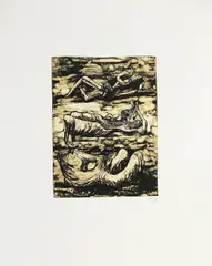 Untitled by Henry Moore, 'Three Reclining Figures' ( CGM 290) lithograph in colours, sold Apr 2025
