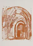 John Piper, Untitled, Wiltshire: The South Porch' (Levinson 129) lithograph in colour