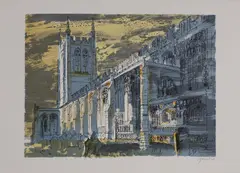 John Piper, Untitled, 'Long Melford Church' (Levinson 336) lithograph in colours