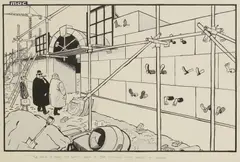 Stanley McMurtry aka 'Mac', Untitled, pen and ink and watercolour heightened with white image 33.5 x 51.5cm