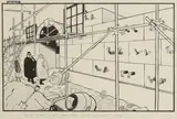 Stanley McMurtry aka 'Mac', Untitled, pen and ink and watercolour heightened with white image 33.5 x 51.5cm