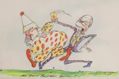 Gerald Scarfe, Untitled, pen and ink and watercolour heightened with white