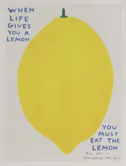Untitled by David Shrigley, 2021 offset lithograph in colours, sold Apr 2025