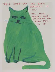 Untitled by David Shrigley, 2022 offset lithograph in colours, sold Apr 2025