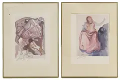Untitled by Salvador Dalí, both signed 'Dali' in pencil l.l., sold May 2025