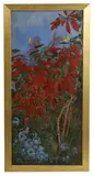 Winifred Strangman, Untitled, Flowers and butterflies of India oil on canvas 153 x 72cm