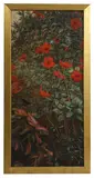Winifred Strangman, Untitled, Flowers and butterflies of India oil on canvas 153 x 72cm