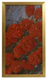 Winifred Strangman, Untitled, Flowers and butterflies of India oil on canvas 149 x 80cm