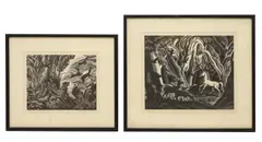 Clifford Webb, Untitled, both signed in pencil and titled