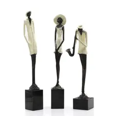 Ger van Tankeren, Untitled, each raised on a black marble plinth