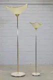 Salvatore Gregorietti, Untitled, each with a fibreglass shade over a brass column and marble plinth