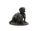 Emmanuel Frémiet, Untitled, a bronze study of two hounds