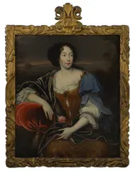Pierre Mignard, Untitled, in a gold embroidered dress oil on canvas 97 x 84cm Provenance: Christie's