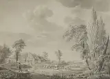 Johannes Hermanus Koekkoek, Untitled, pen and ink and grey washes 28 x 37.5cm Provenance: P rivate collection