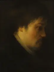 Jan Lievens, Untitled, in profile oil on panel 32 x 24.5cm Provenance: Private collection