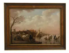Untitled by Hendrik Willem Schweickhardt, oil on panel 45 x 64cm Provenance: P rivate collection, sold Nov 2024