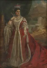F... Wilcockson, Untitled, oil on canvas 158 x 112cm Probably based on a 1902 photograph by Lafayette.
