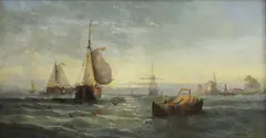 William Calcott Knell, Untitled, oil on canvas 20 x 37cm