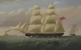Thomas Harrison Hair, Untitled, ‘A Packet Off St. Mary’s Island' oil on canvas 50.5 x 79cm Exhibited: N R Omell