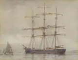 Henry Scott Tuke, Untitled, watercolour 24.5 x 33.5cm