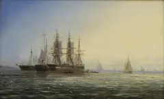 Adolphus Knell, Untitled, oil on panel 21 x 34cm