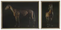 Alan Brassington, Untitled, oil on canvas 140 x 183cm and 140 x 80cm respectively (2)