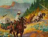 Frank B. Hoffman, Wagon Boss, 1949, oil on canvas