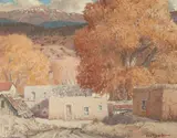 Carl von Hassler, Autumn Time in Rio Trampas, New Mexico, circa 1940, oil on canvas