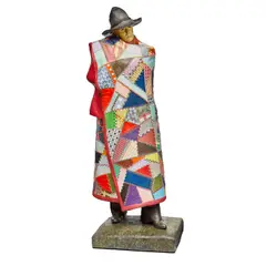 Gordon Snidow, Crazy Quilt, 2000, bronze with polychrome