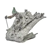 Lee A. Stark, The Skier, 1989, bronze with white and green patina