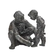 Jane DeDecker, The Ties that Bind, bronze with greyish-brown patina