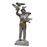 George Lundeen, Old Friends, 1985, bronze with brown and green patinas