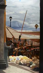 Joseph Alexander Patrick, Ocotlan Triad from the Market Series, 1991, oil on linen