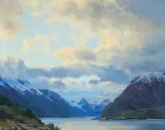 Time for Grieg by Clyde Aspevig, oil on board, offered Aug 2021