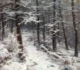 Clyde Aspevig, Winter Trail, oil on board