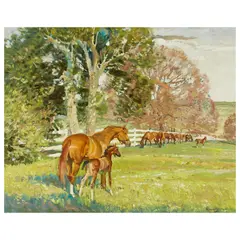 Robert Lougheed, Future Champions, circa 1956, oil on board