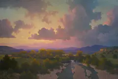 Michael Stack, Close to Evening in the Gila Valley, oil on canvas