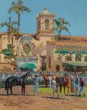 Peter Williams, Del Mar Racetrack, oil on canvas