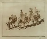 Edward Borein, On Their Way; Grass Hunters, No. I; Noontime in Taos; Trail's End, (Galvin 11; 28; 236; 276)