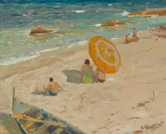 William Frederic Ritschel, Grand Marina, Capri, oil on board