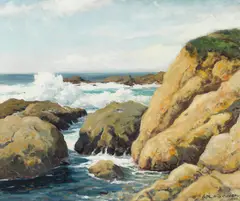 Arthur Hill Gilbert, Marine, Carmel Highlands, 1935, oil on canvas