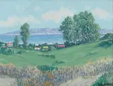 Carl Sammons, Pacific Grove (Municipal Golf Course Holes 5-6), oil on canvasboard