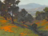 John Marshall Gamble, Poppies Beneath the Oaks, Near Santa Barbara