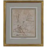 Adam Frans van der Meulen, Two Horsemen Riding Past a Wood