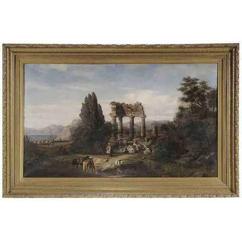 Henry Lewis, Algerian Soldiers Resting Next to Roman Ruins, 1867, oil on canvas