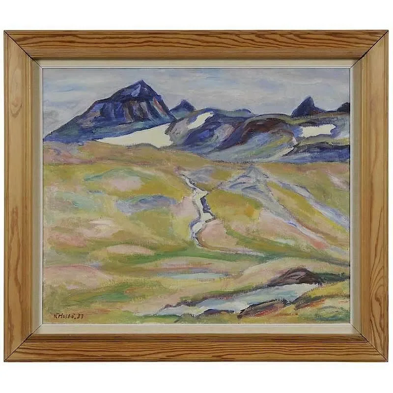 Kristen HolbÃ¸, Landscape, oil on canvas