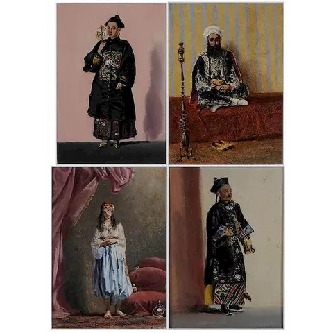 Conrad Wise Chapman, Four OrientalistÂ Portraits, oil on paper
