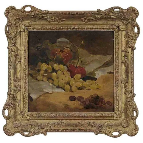 George Lance, Study for a Still Life with Grapes and Tomatoes, oil on panel