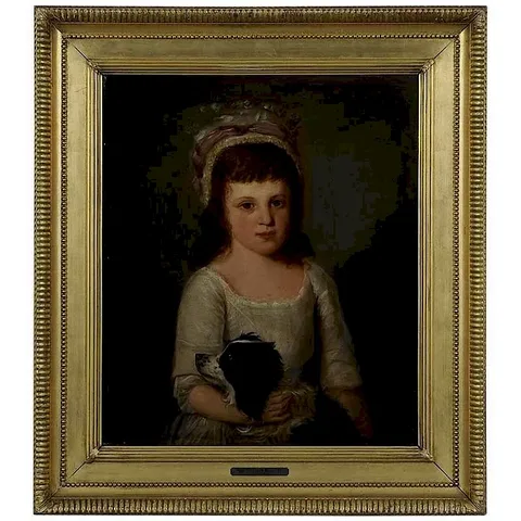 Sir William Beechy, Portrait of a Young Girl with Spaniel, oil on canvas